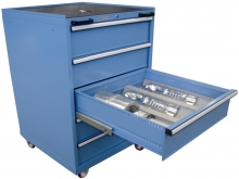 Mold trolley and set of tools for maintenance